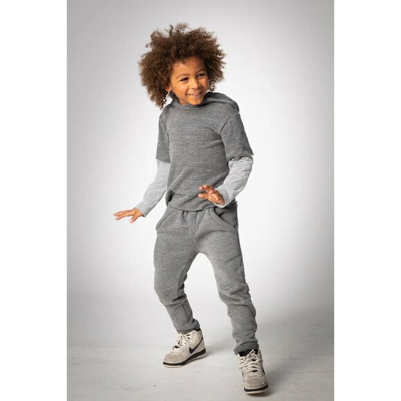 Joah Love Joss Sweatpants in Heather Grey - Picture 2 of 3